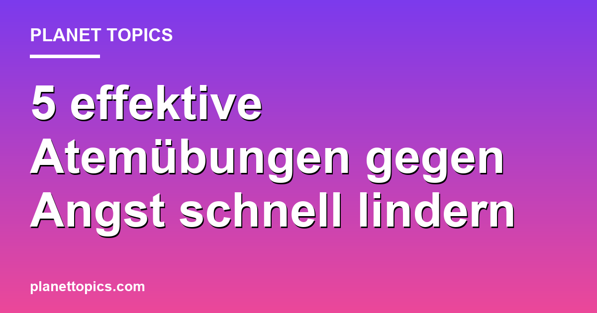 Visuelle Darstellung von Atemübungen gegen Angst