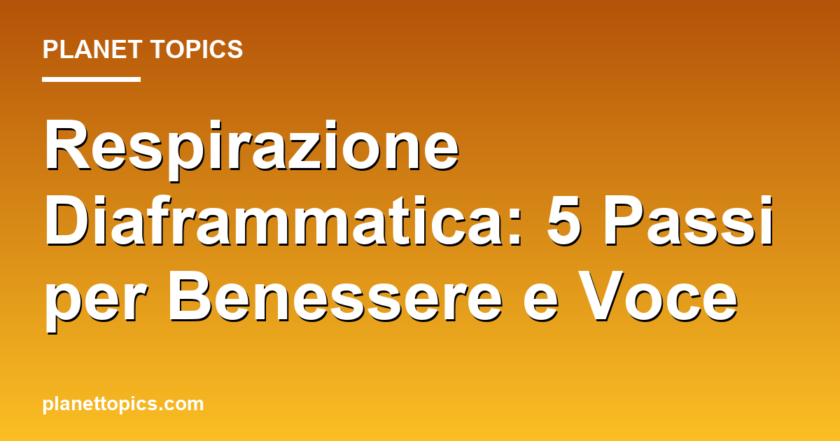 Visual representation of respirazione diaframmatica