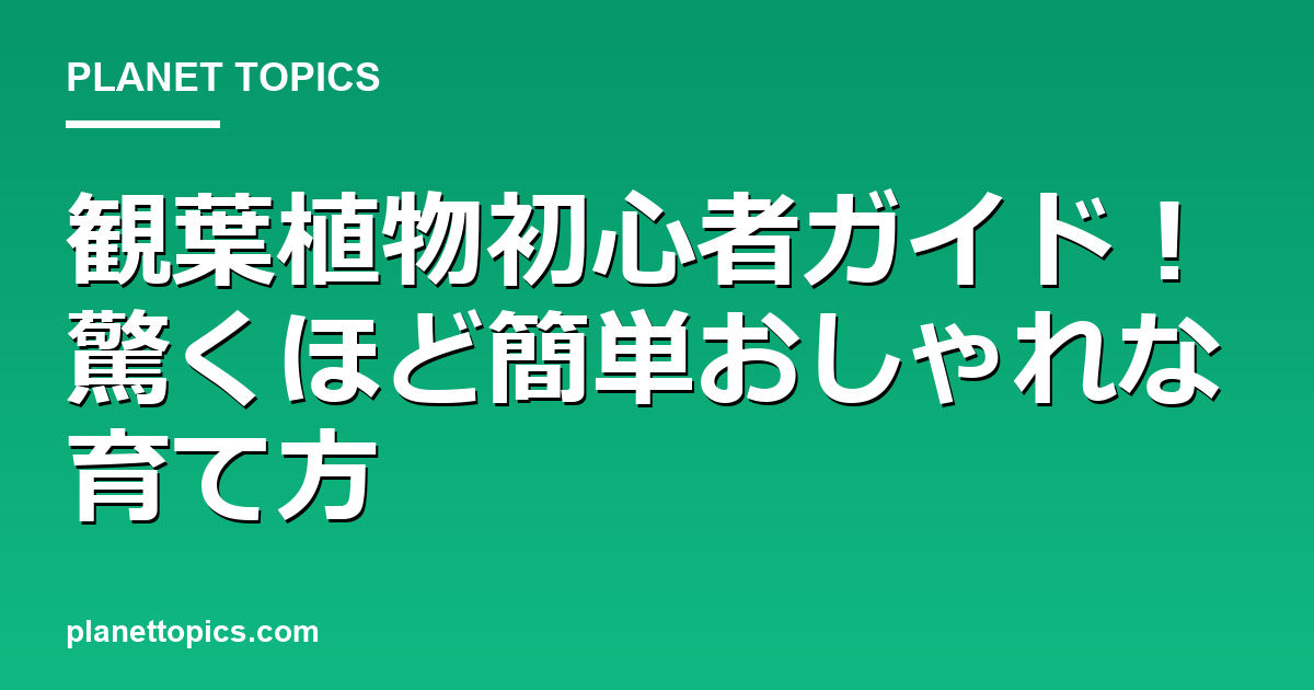 観葉植物初心者ガイドの実用的なヒント