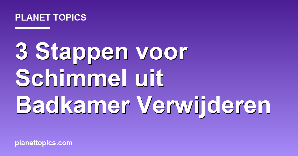 Hoe schimmel uit de badkamer verwijderen key information summary