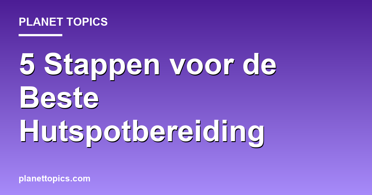 Visual representation of Beste manier om hutspot te bereiden
