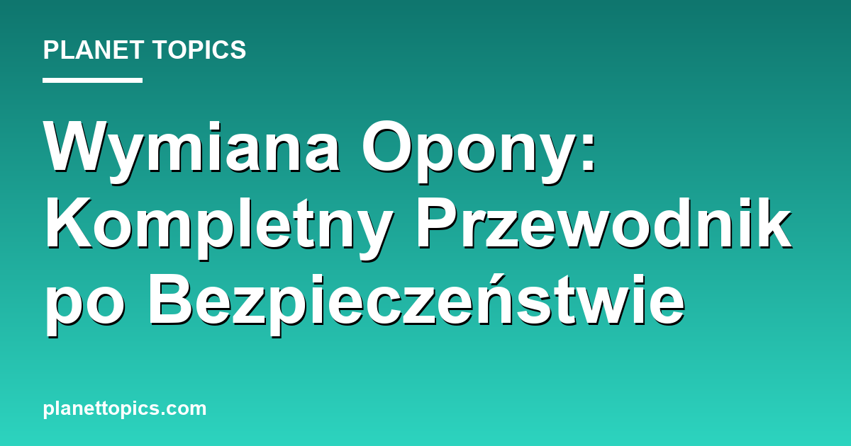 Visual representation of wymiana opony