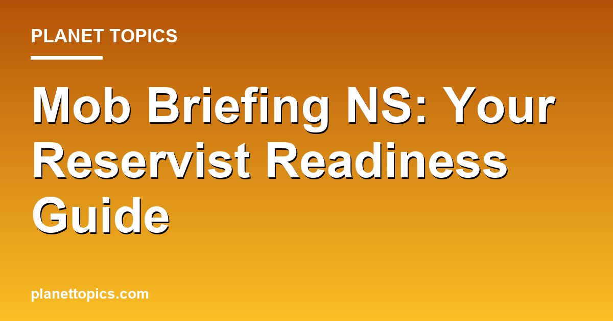Practical tips about mob briefing ns