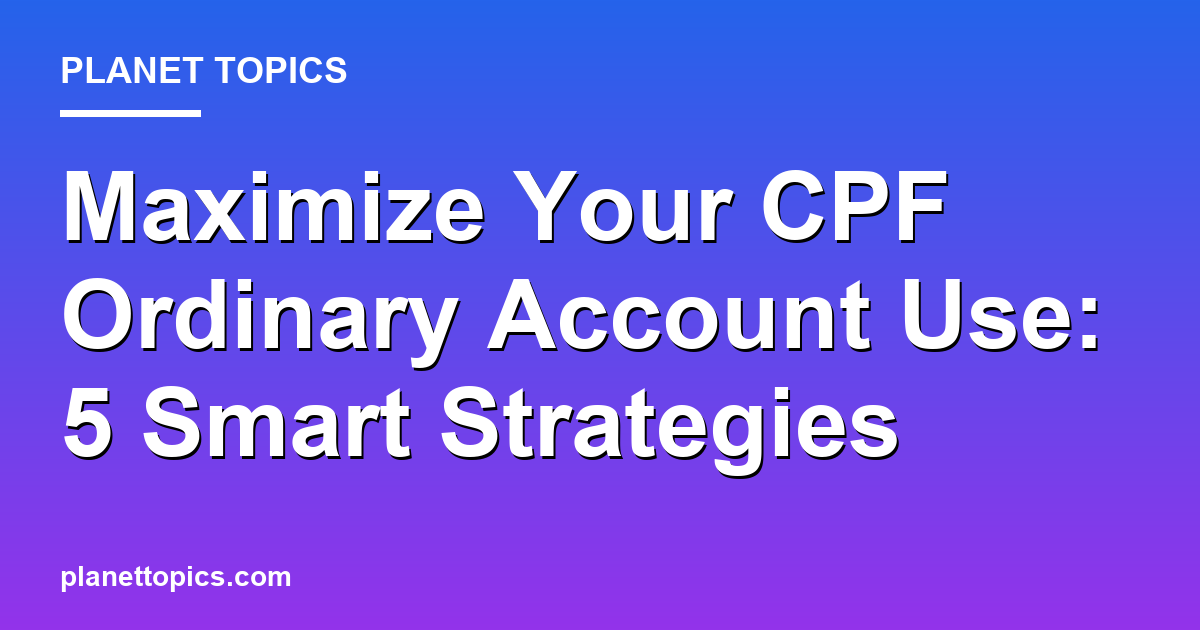 Visual representation of cpf ordinary account use
