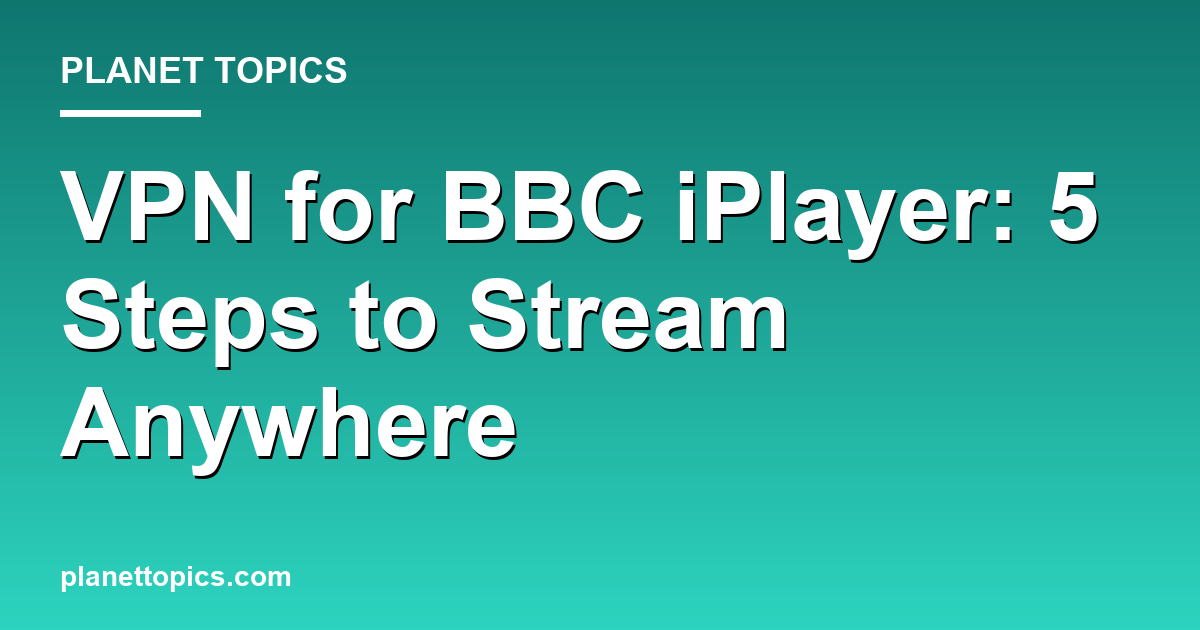 Visual representation of VPN for BBC iPlayer