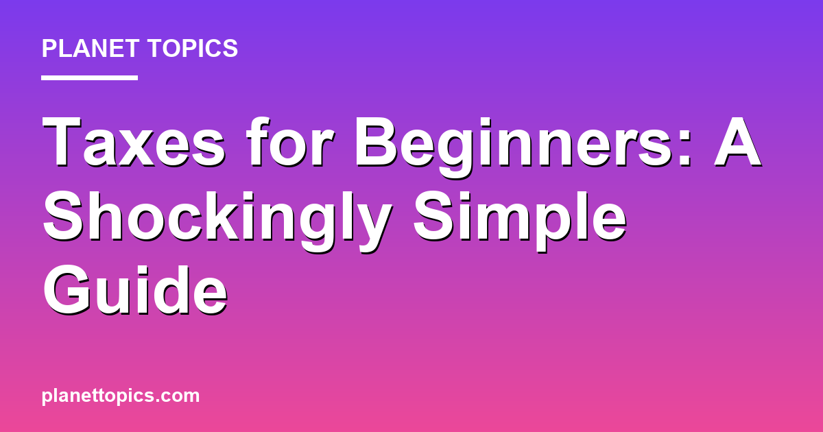 Taxes for Beginners: A Shockingly Simple Guide 대표 이미지