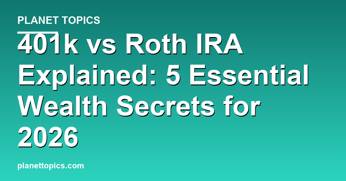 401k vs Roth IRA explained key information summary