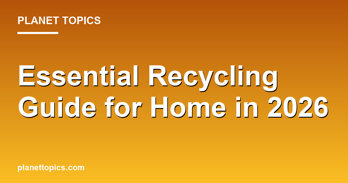 Recycling guide for home key information summary