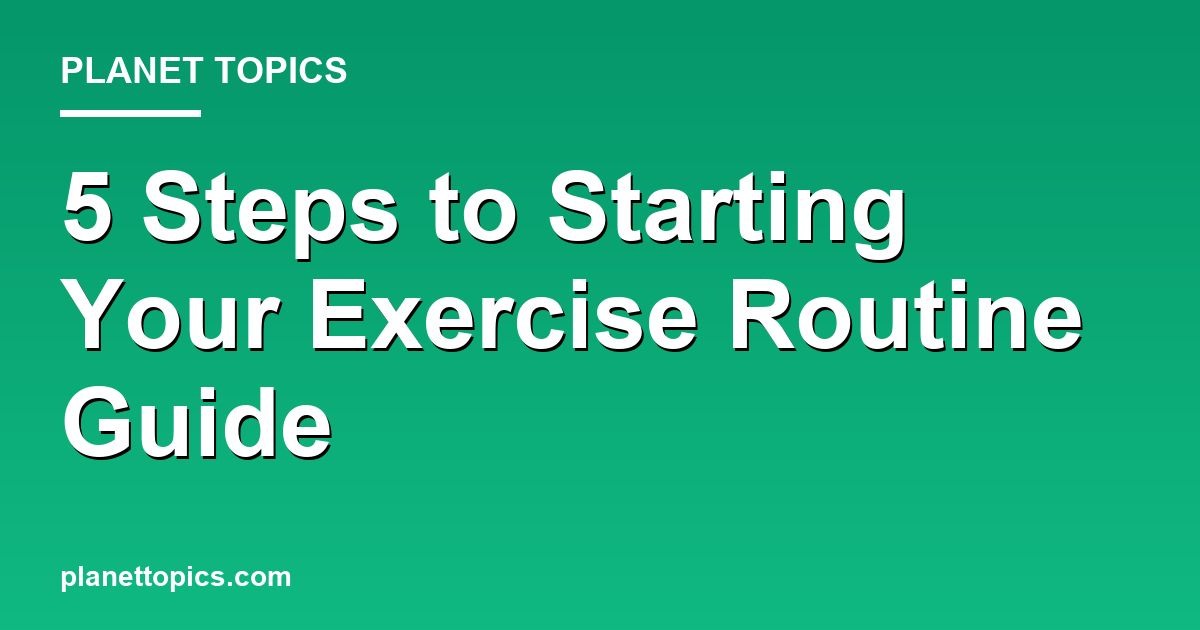 Visual representation of Starting exercise routine guide