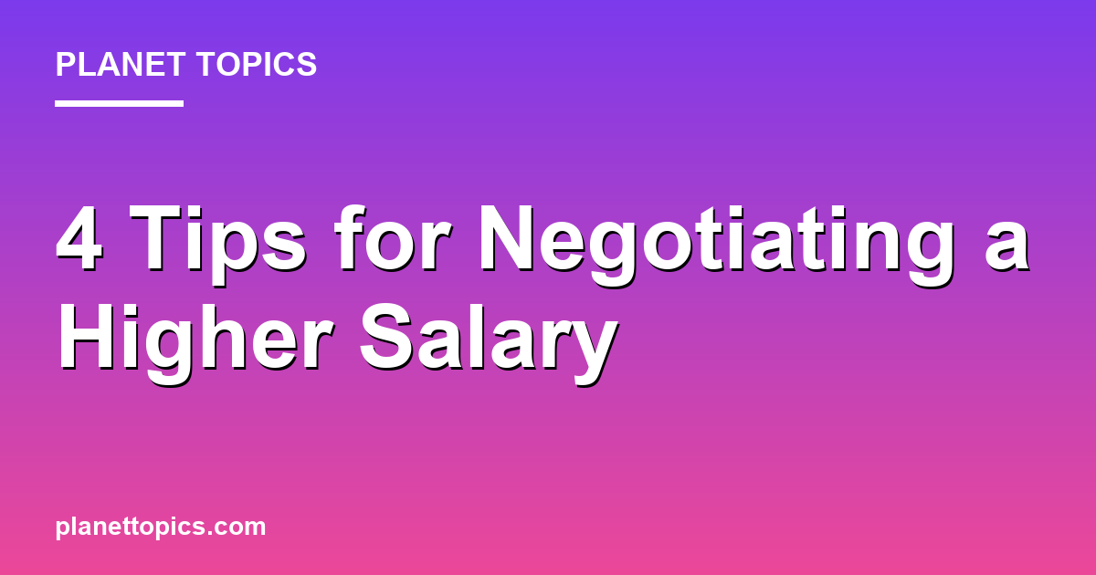 Visual representation of Tips for negotiating salary